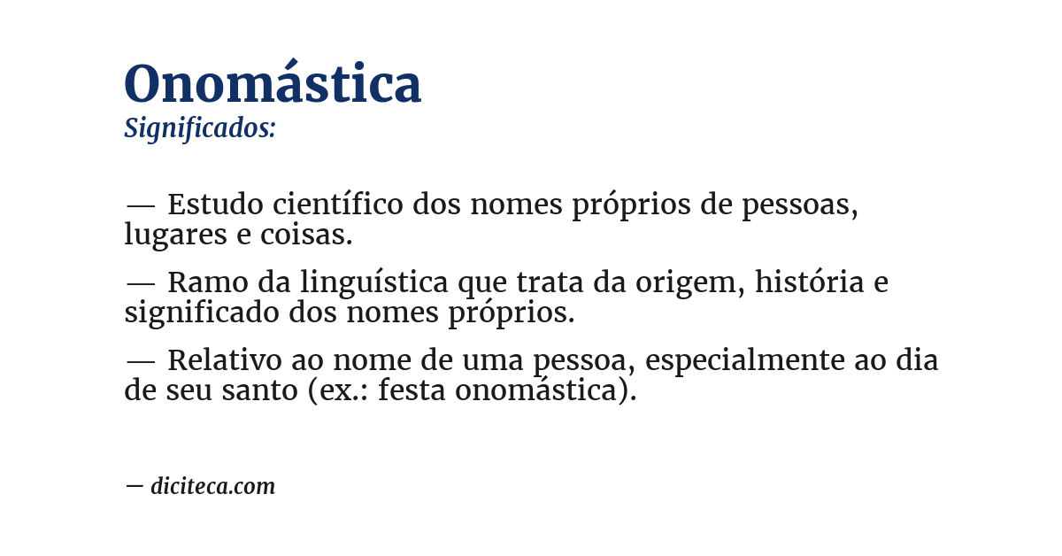 Significado de onomástica