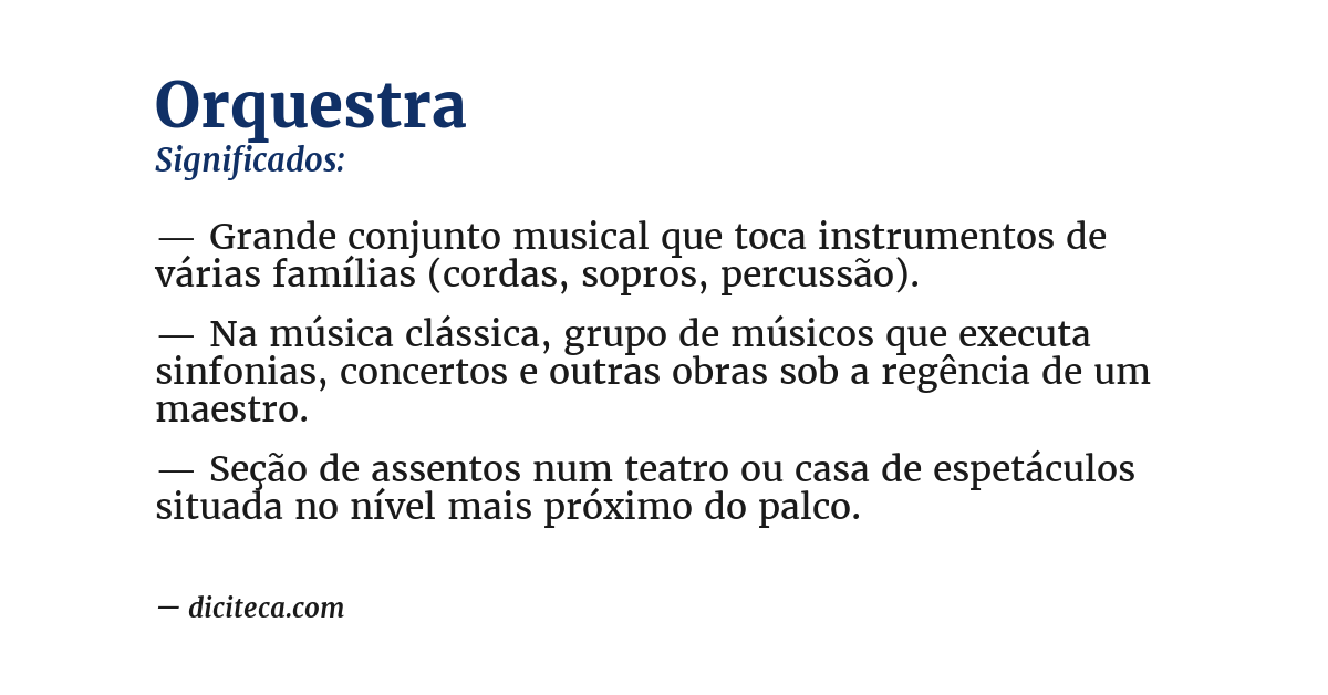 Significado de orquestra