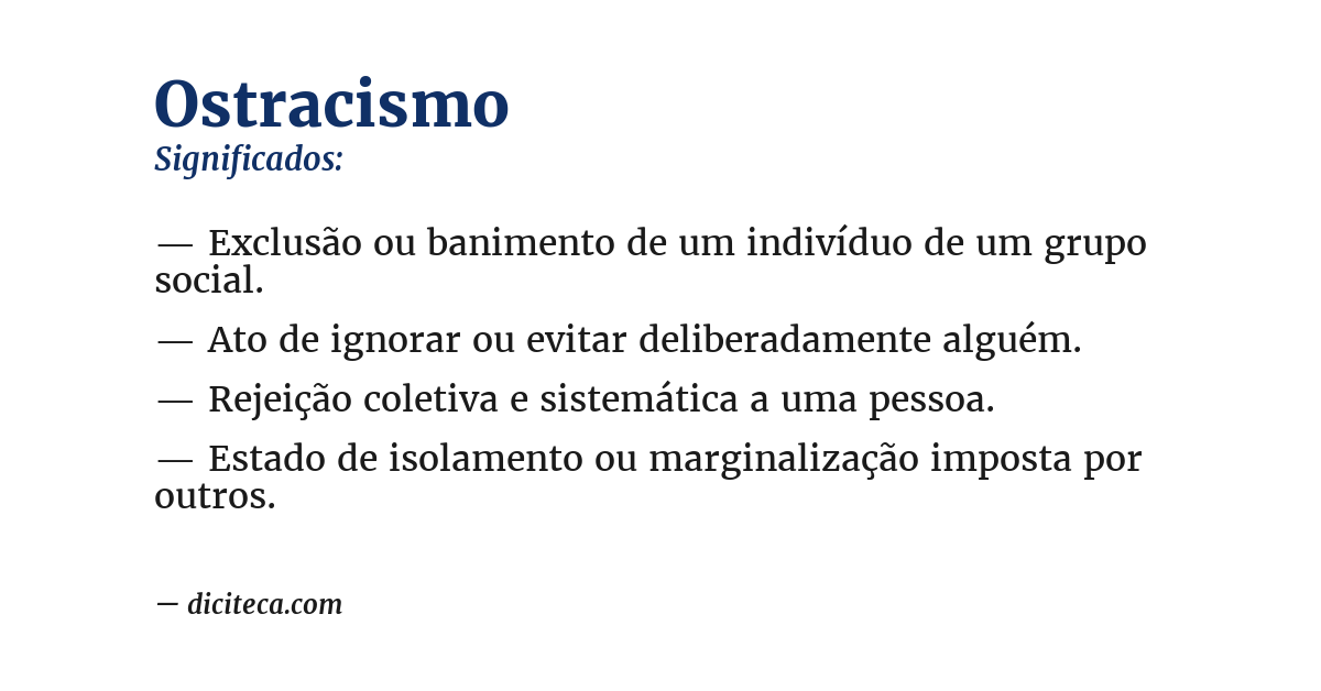 Significado de ostracismo