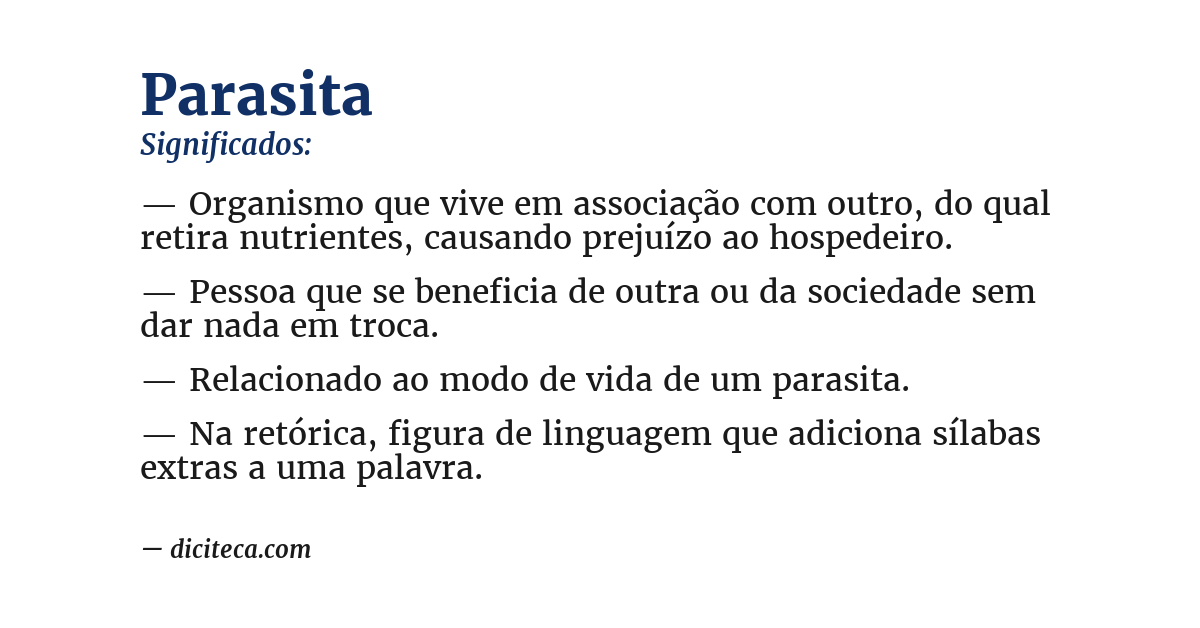 Significado de parasita