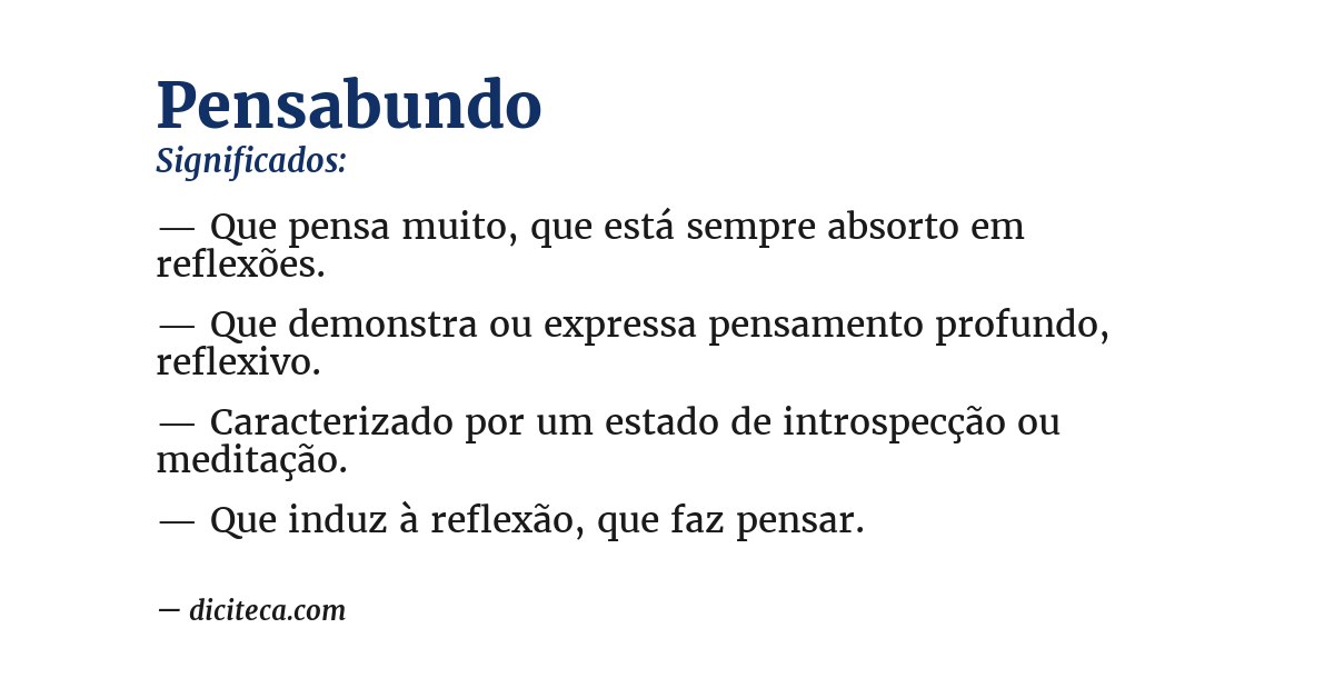 Significado de pensabundo