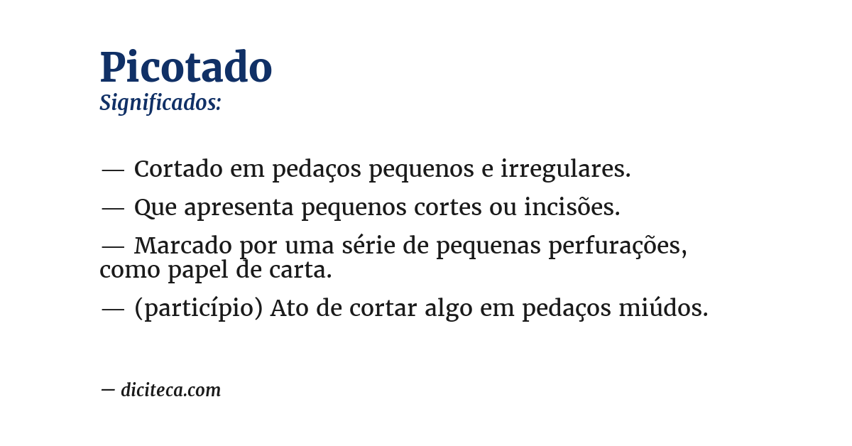 Significado de picotado
