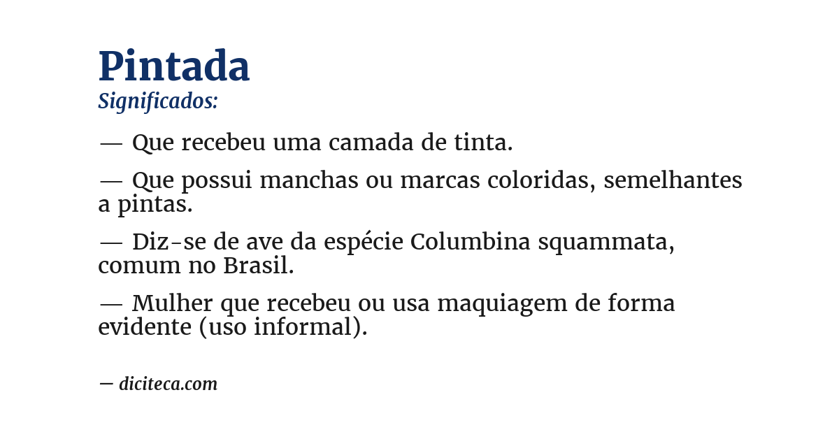 Significado de pintada