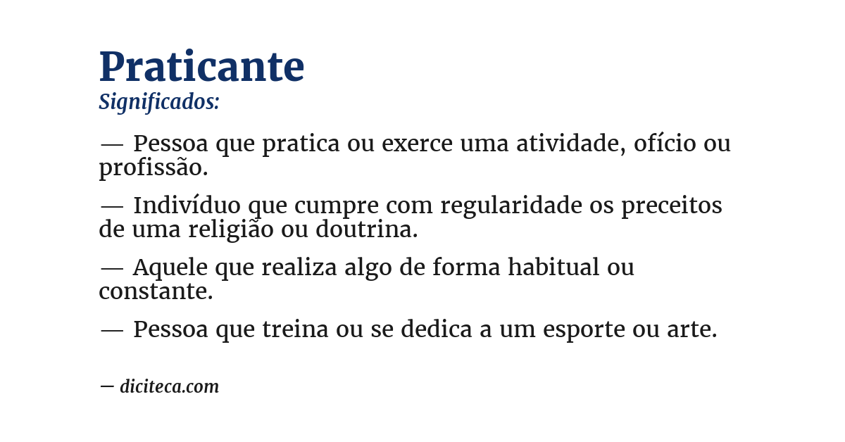 Significado de praticante