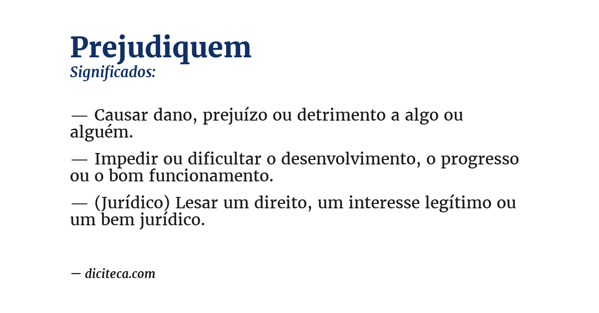 Significado de prejudiquem