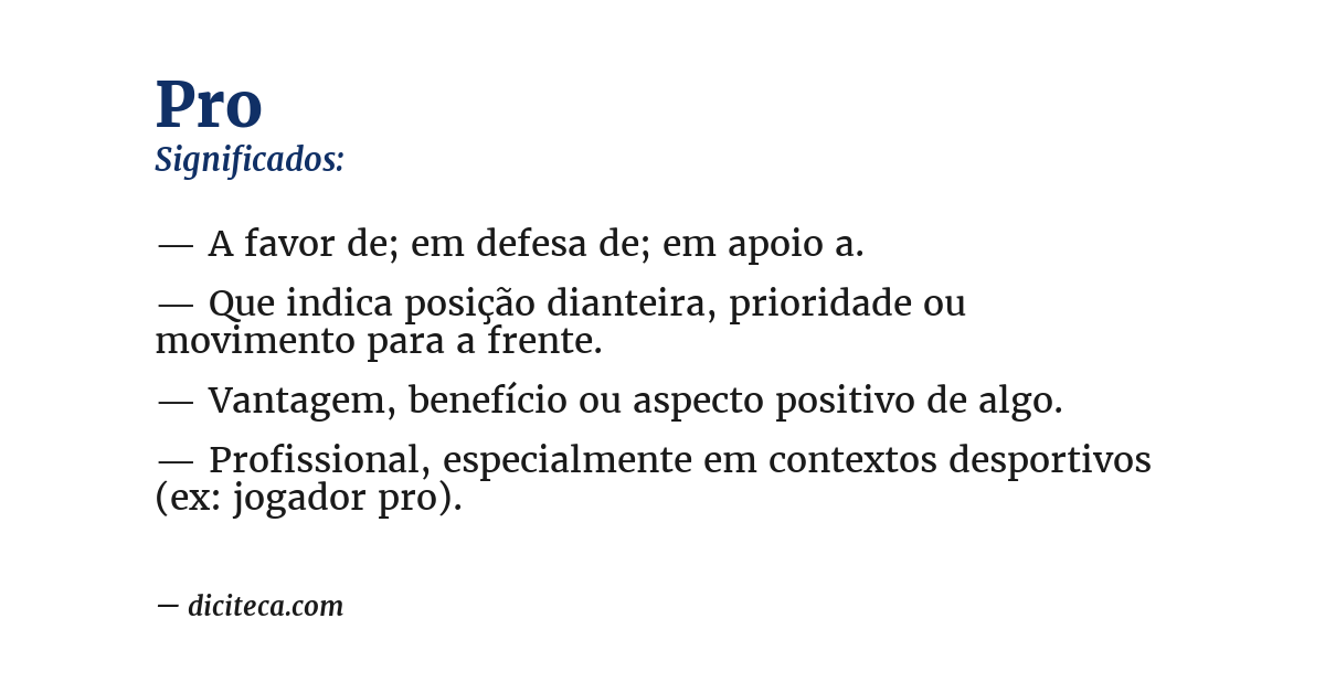 Significado de pro