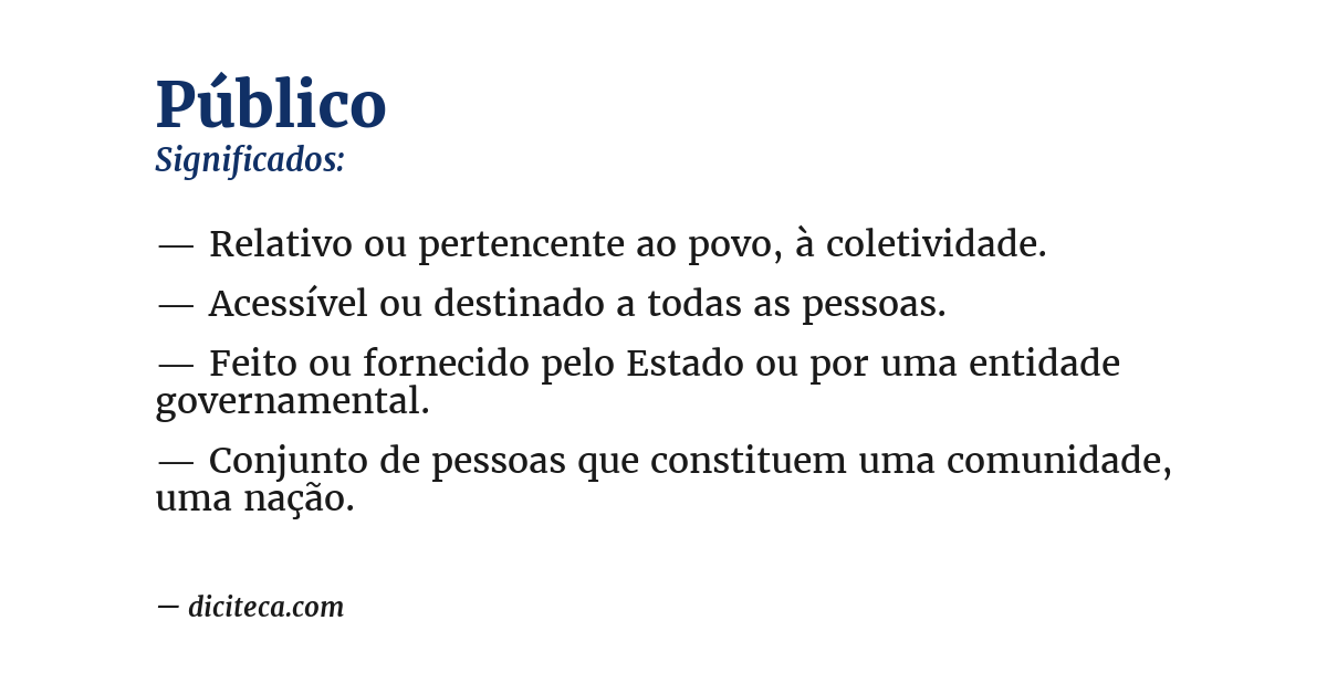 Significado de público