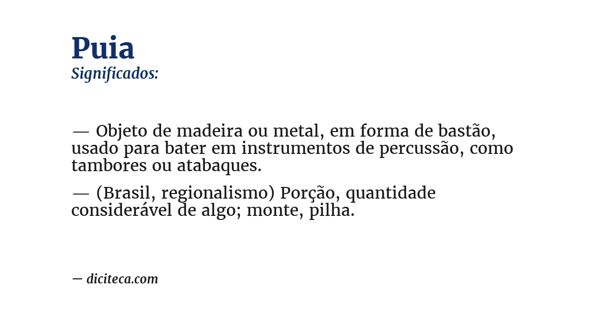 Significado de puia
