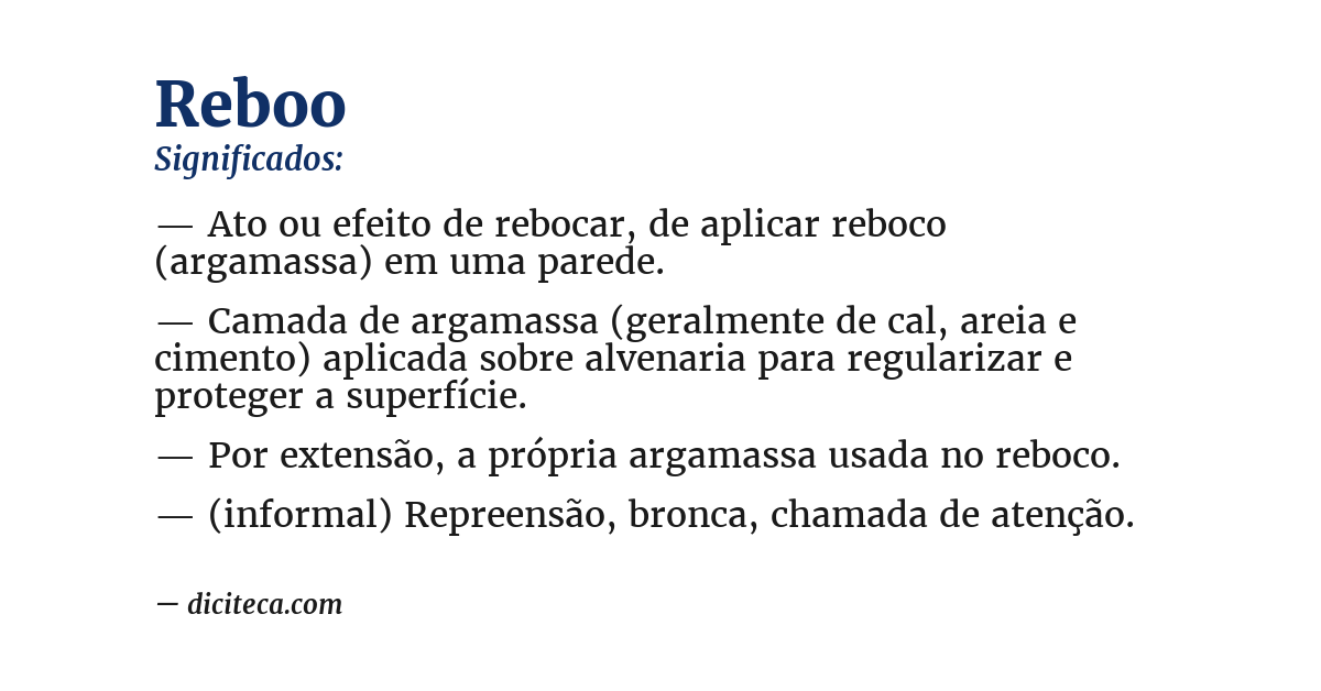 Significado de reboo