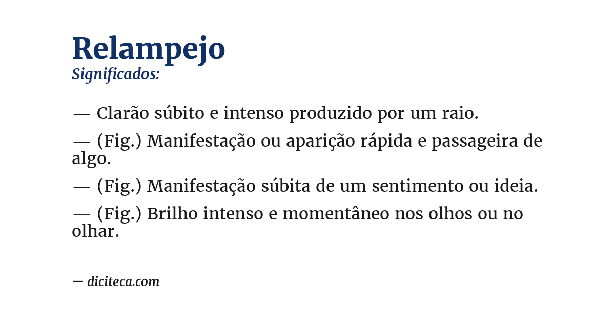 Significado de relampejo