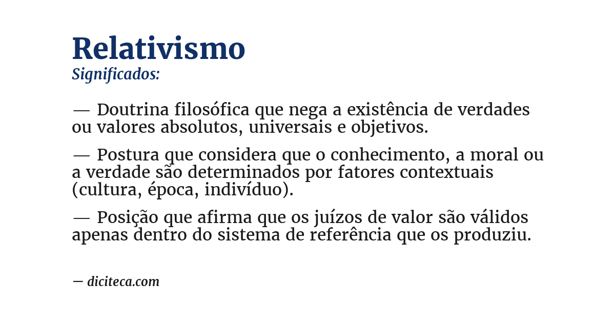 Significado de relativismo