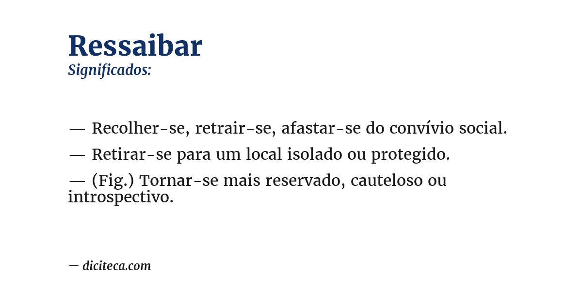 Significado de ressaibar