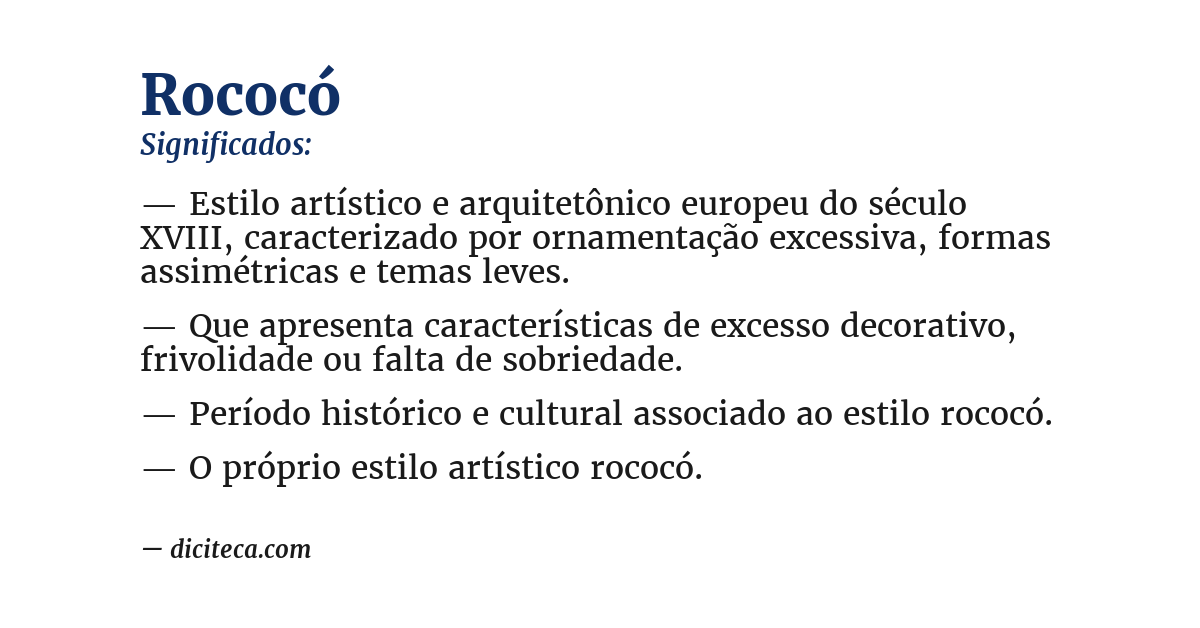 Significado de rococó