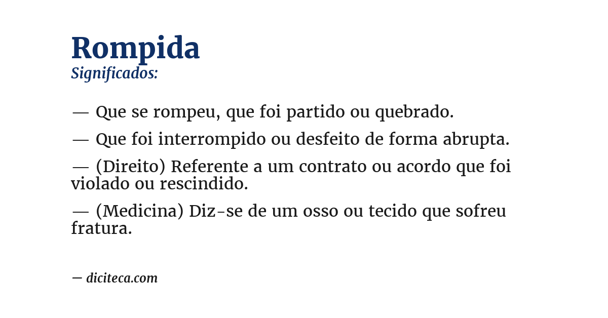 Significado de rompida