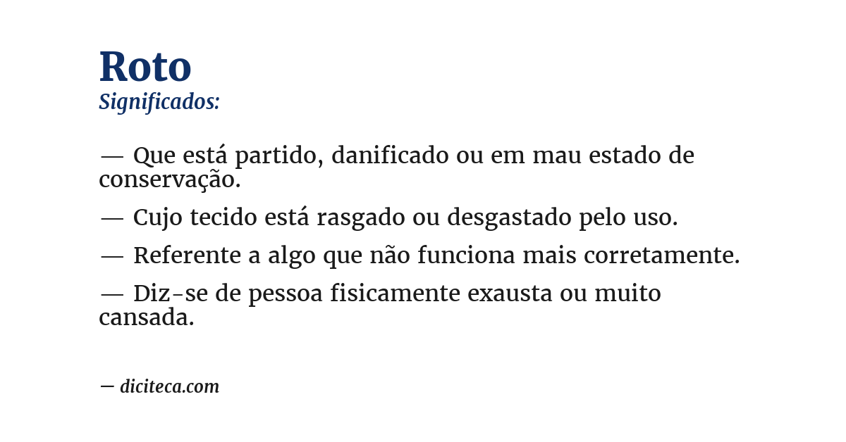 Significado de roto
