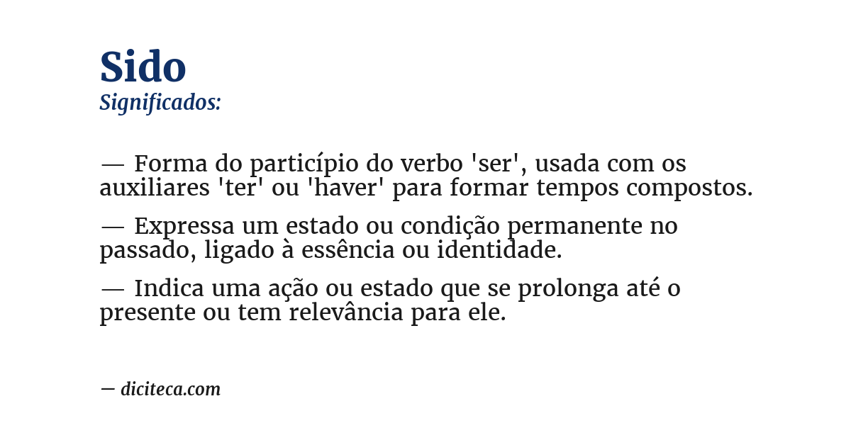 Significado de sido