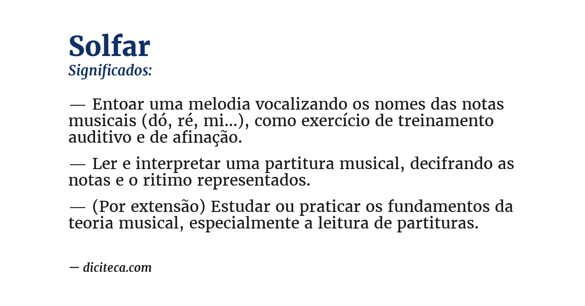 Significado de solfar