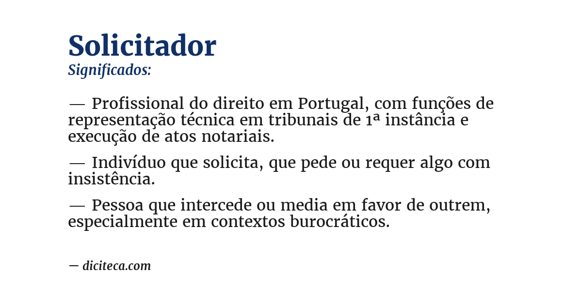 Significado de solicitador