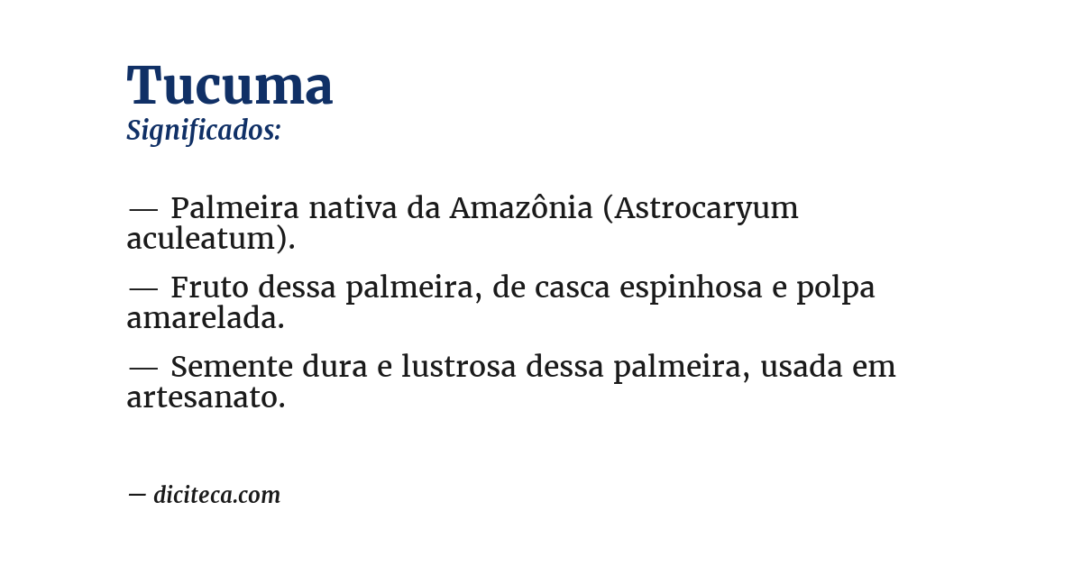 Significado de tucuma