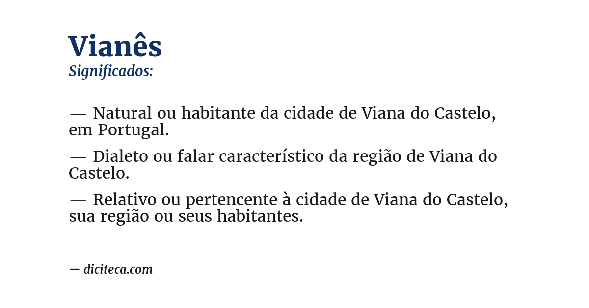 Significado de vianês