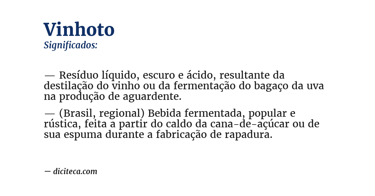Significado de vinhoto