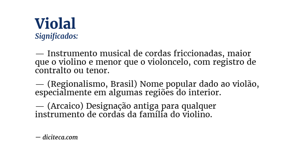 Significado de violal