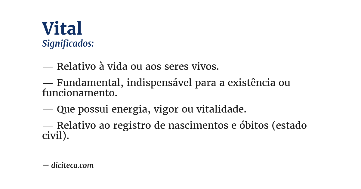 Significado de vital