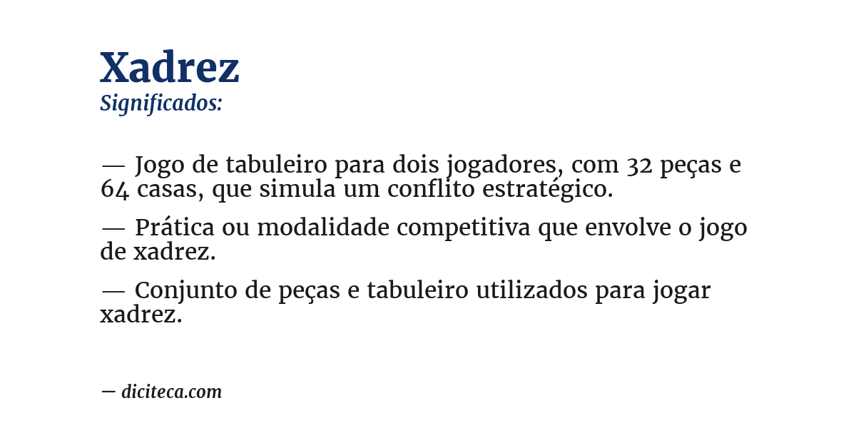 Significado de xadrez