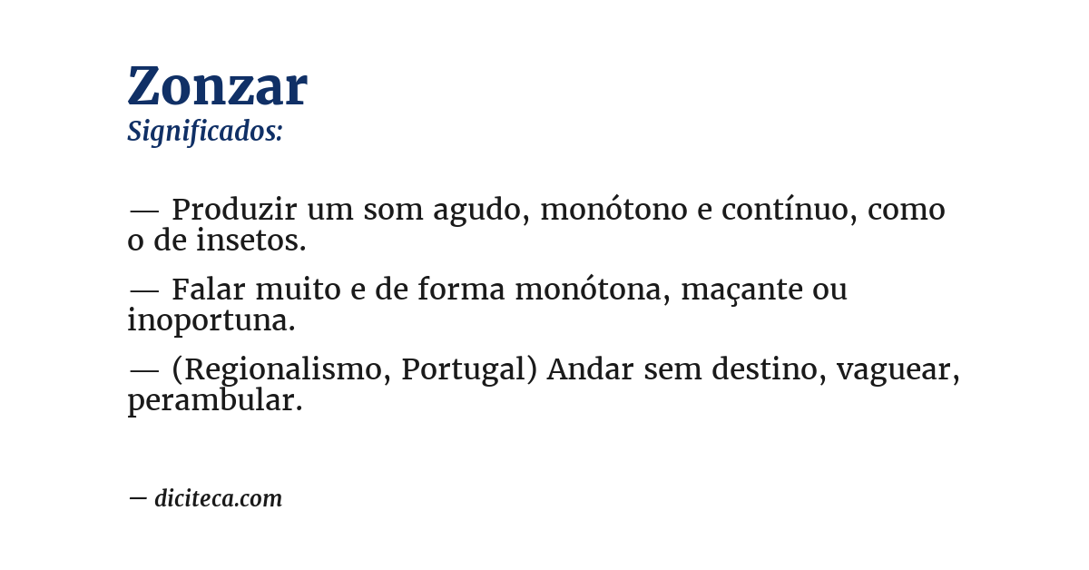 Significado de zonzar