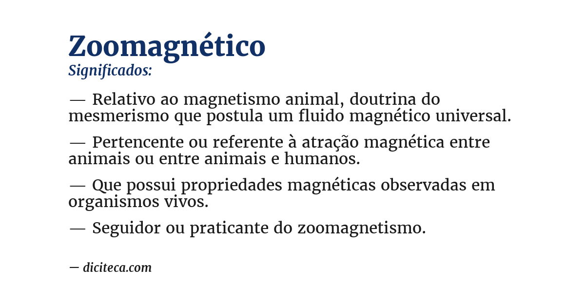 Significado de zoomagnético