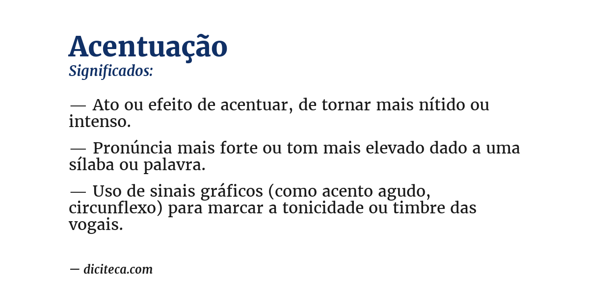 Significado de acentuação