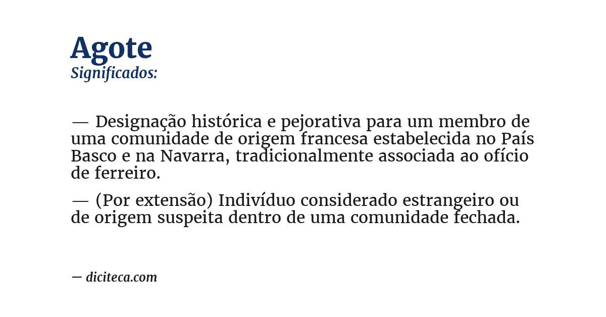 Significado de agote