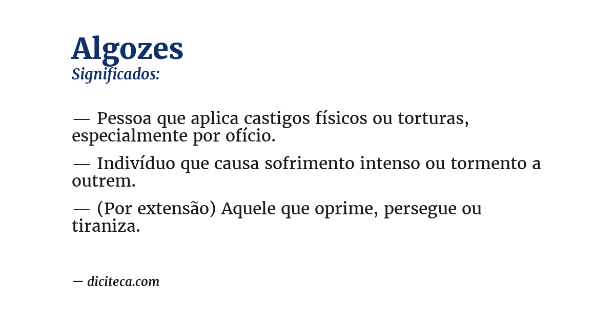 Significado de algozes