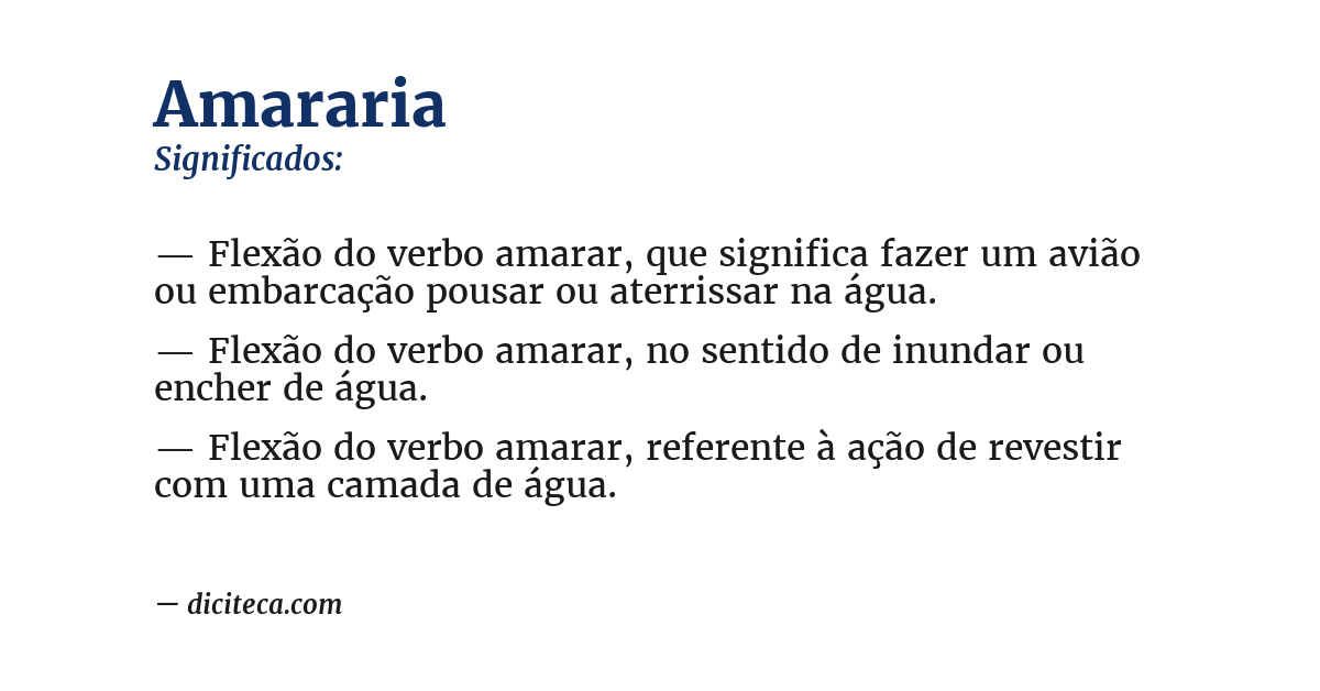 Significado de amararia