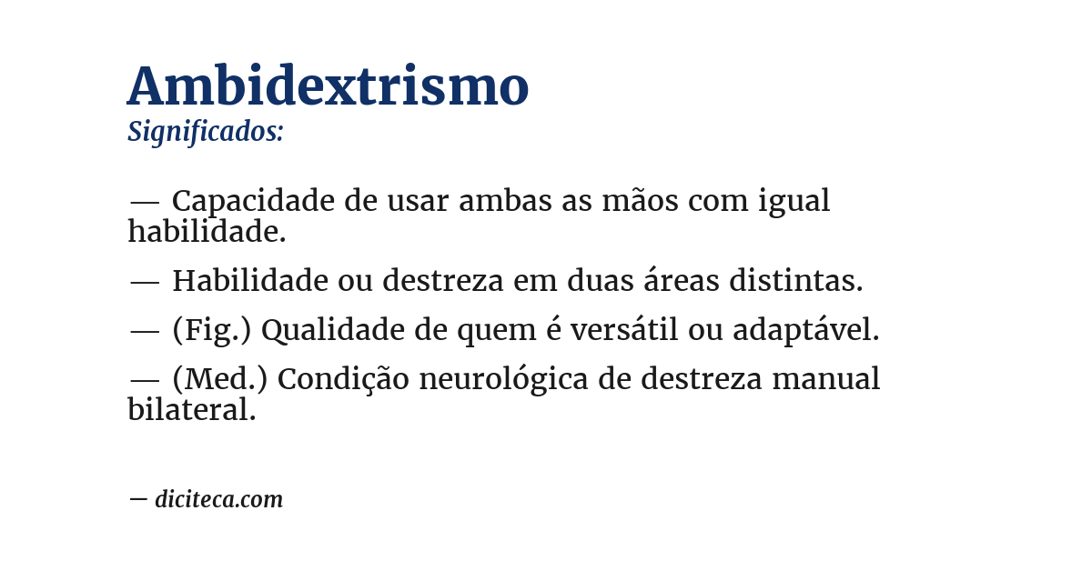 Significado de ambidextrismo