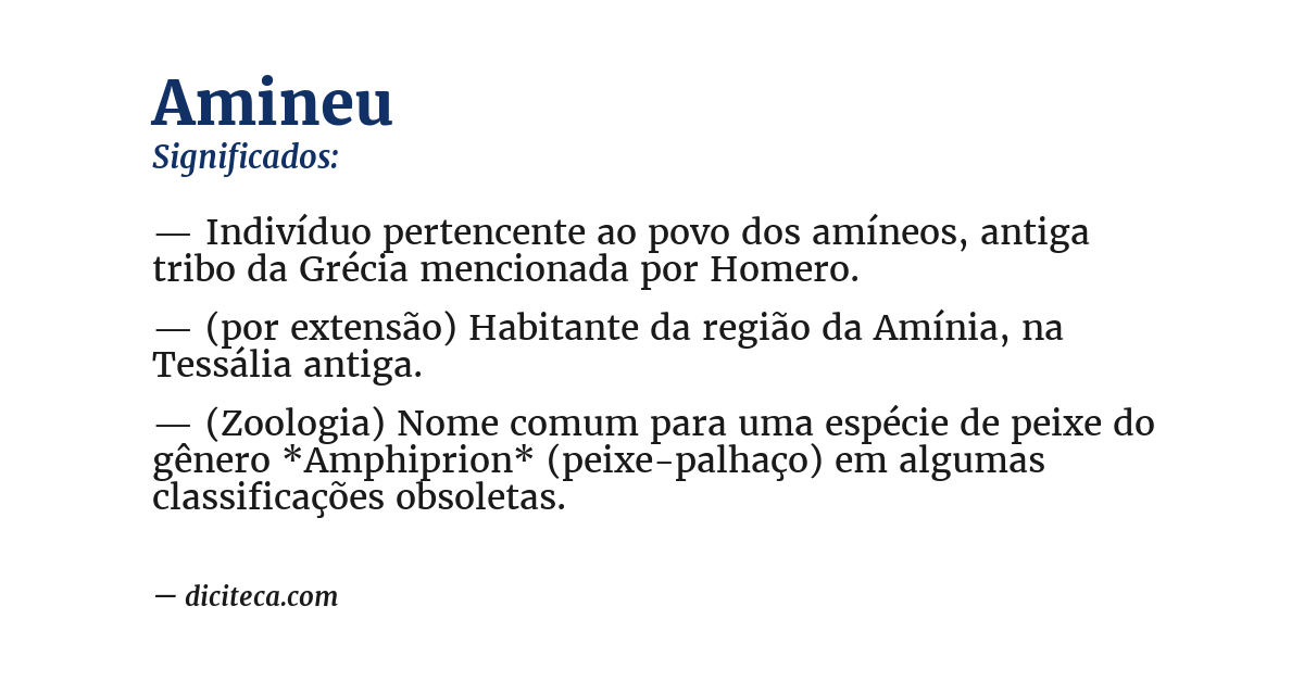 Significado de amineu