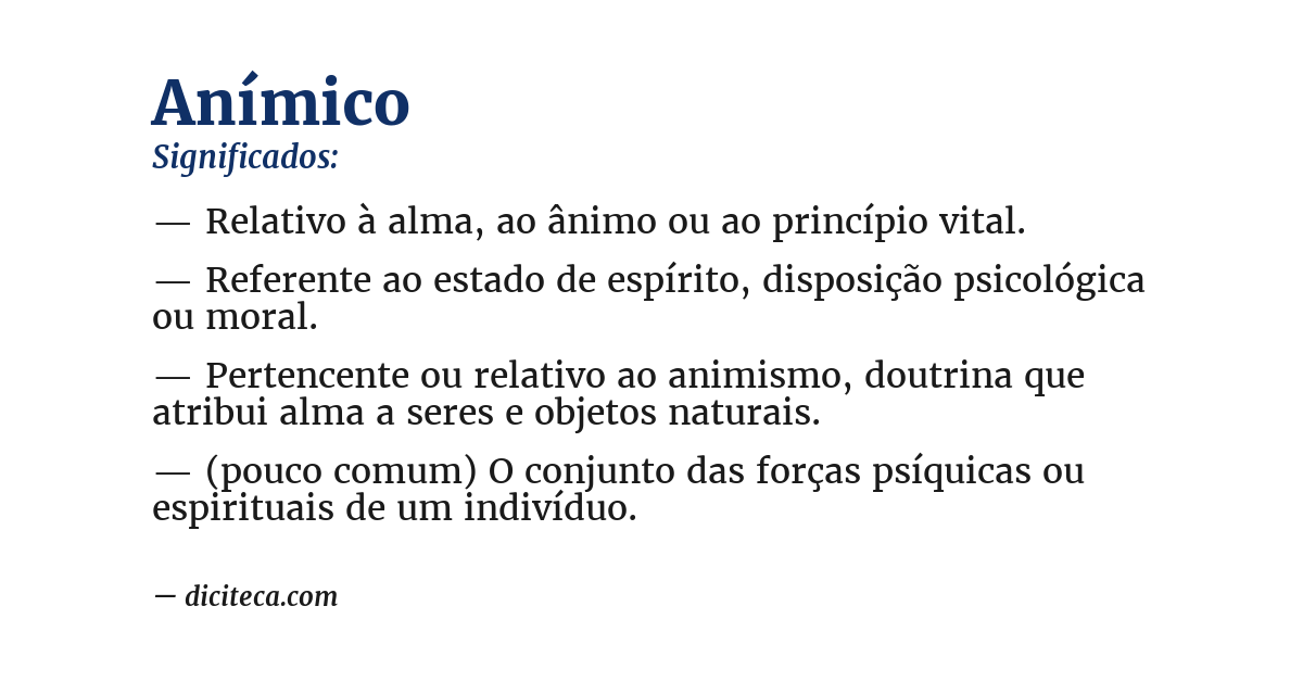 Significado de anímico