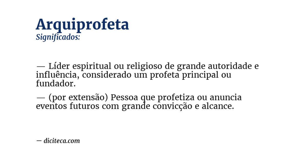 Significado de arquiprofeta