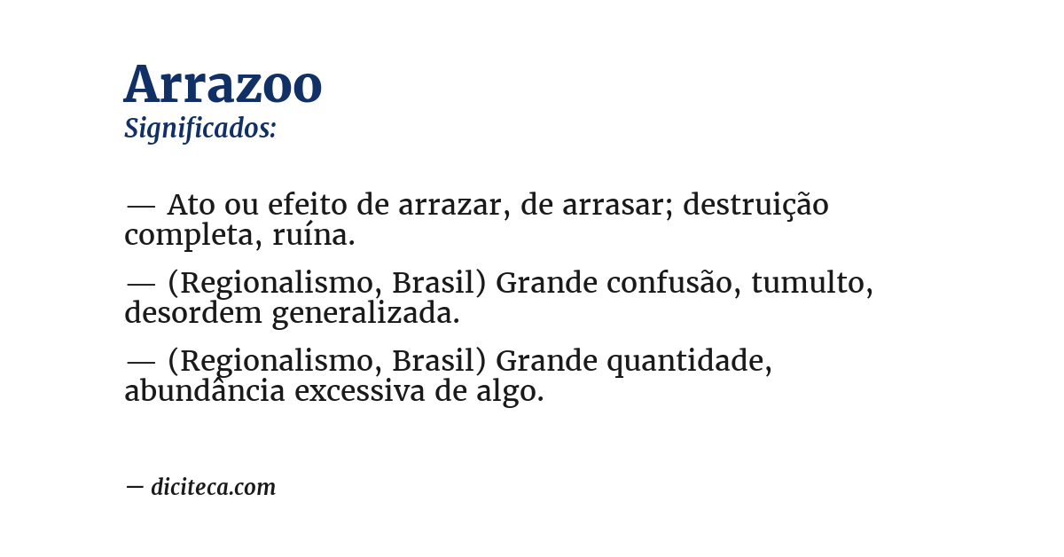 Significado de arrazoo
