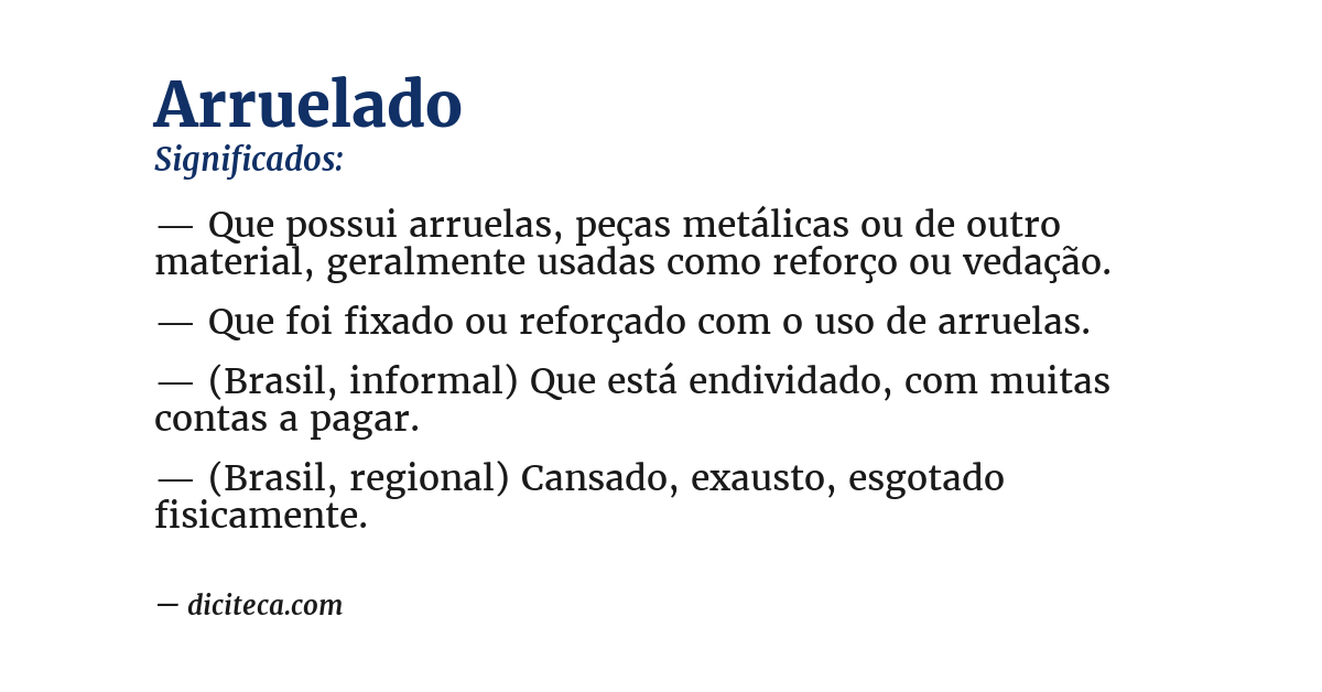 Significado de arruelado