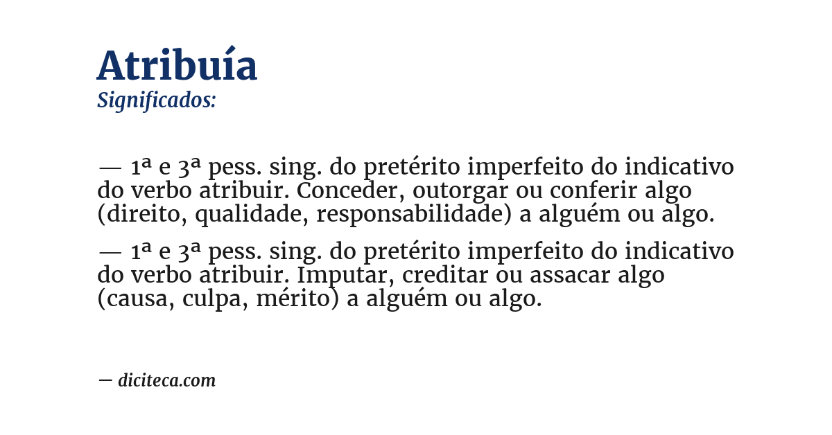 Significado de atribuía
