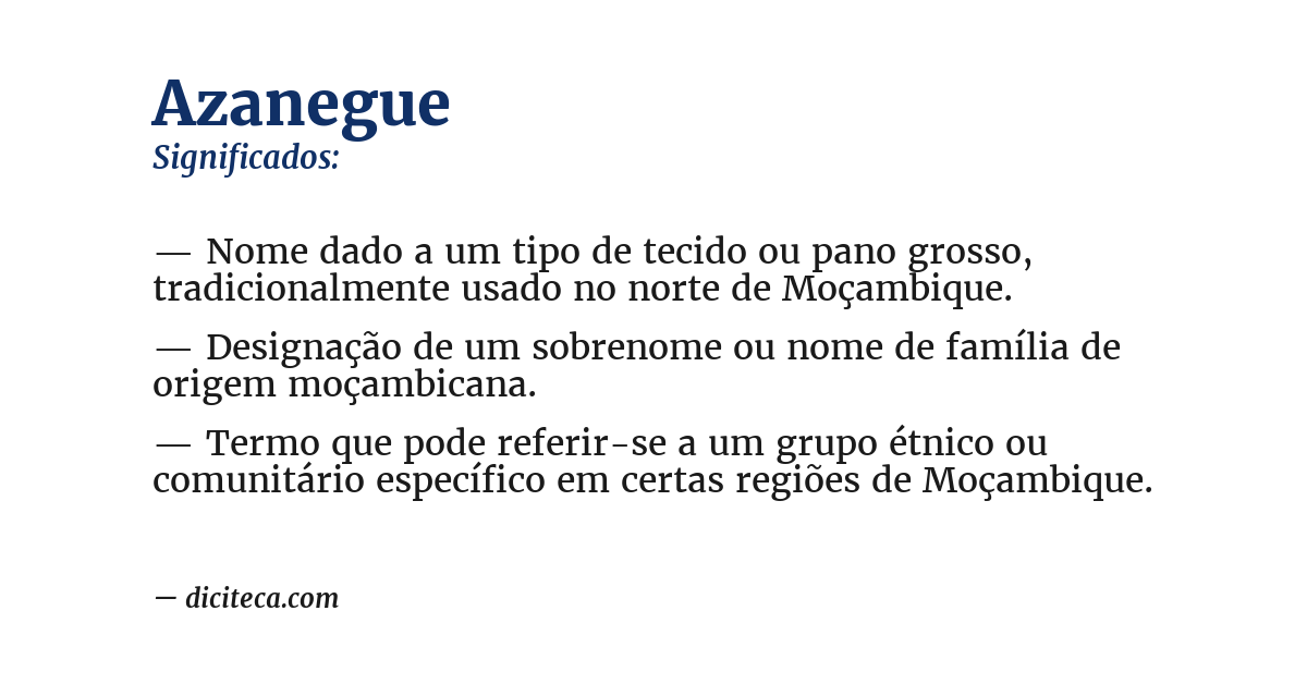 Significado de azanegue