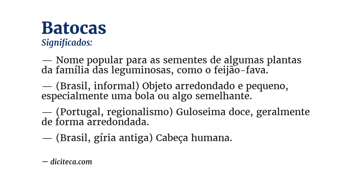 Significado de batocas