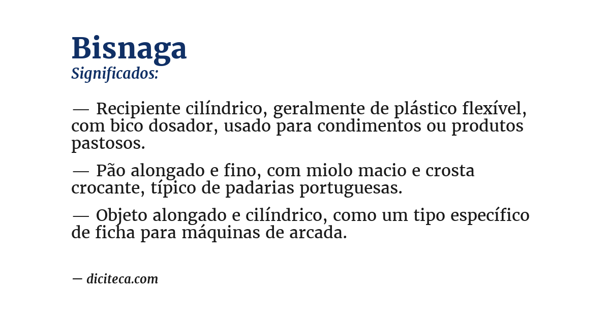 Significado de bisnaga
