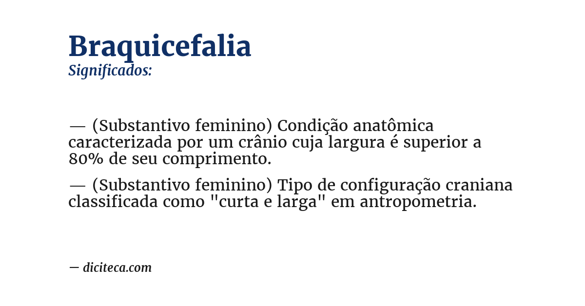 Significado de braquicefalia