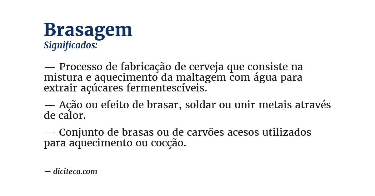 Significado de brasagem
