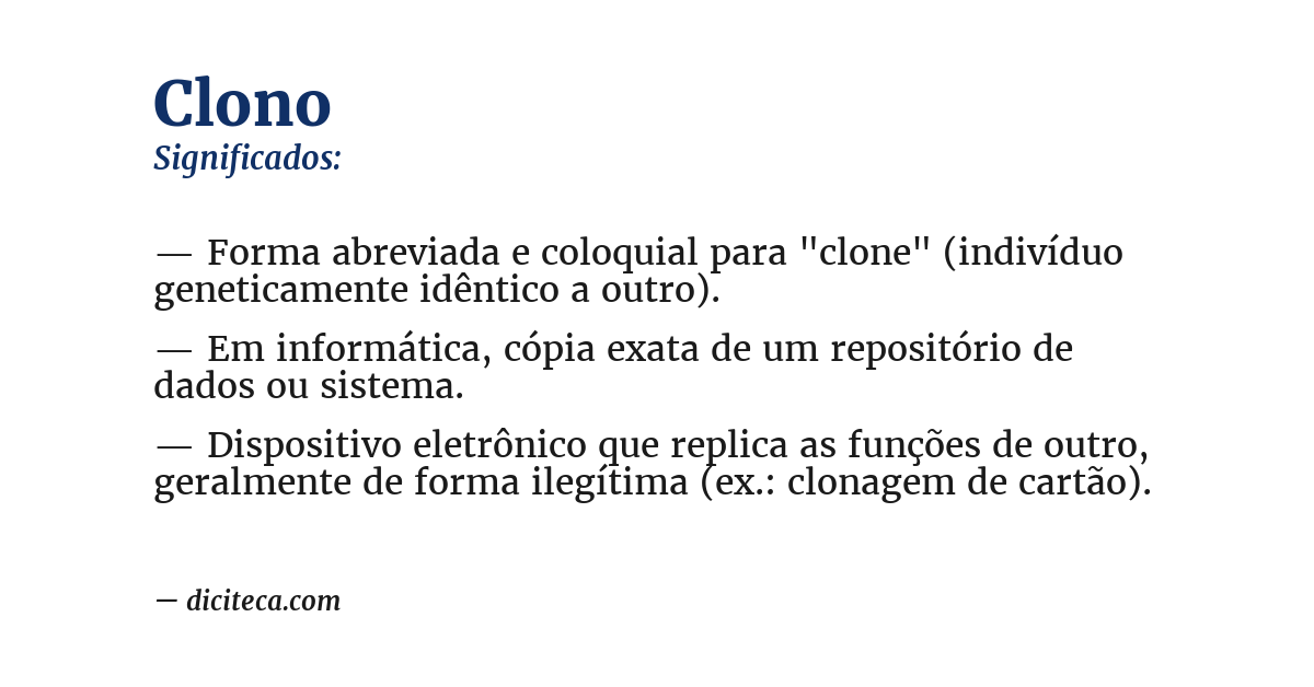 Significado de clono