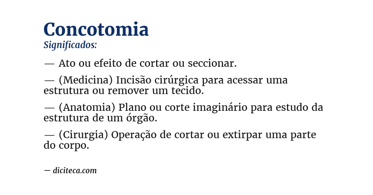 Significado de concotomia