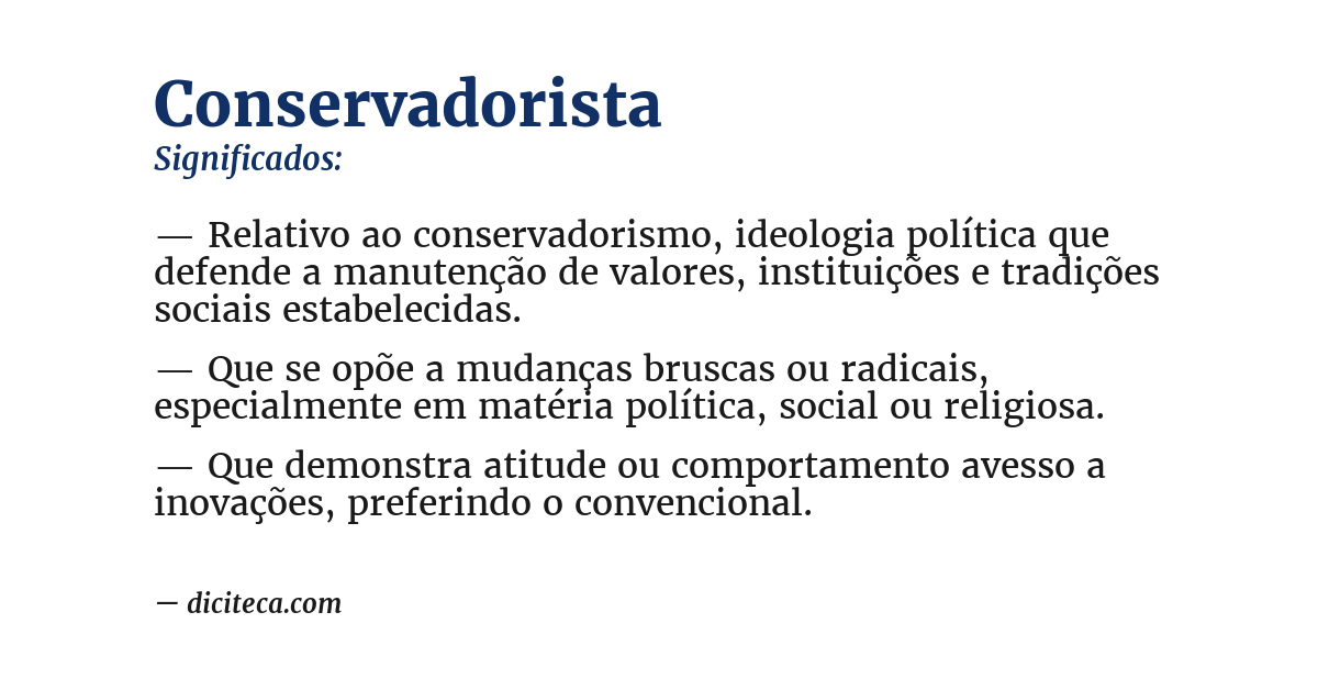 Significado de conservadorista