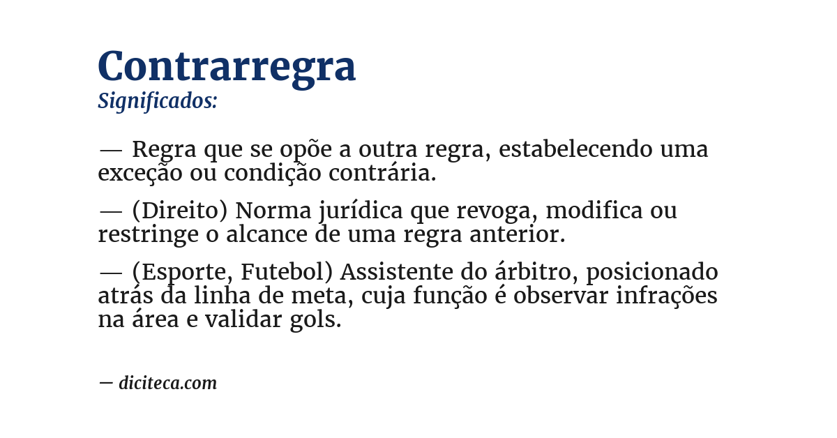 Significado de contrarregra